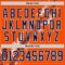Custom Orange Navy-White Abstract Edmonton Inspired Splash Hockey Lace Neck Jersey
