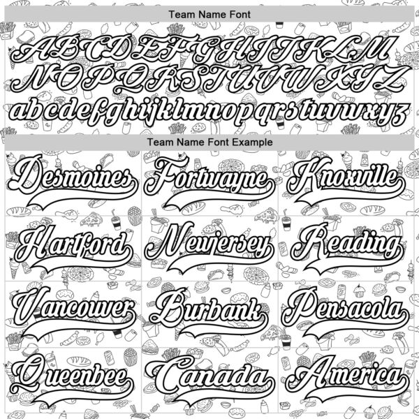 Custom White Black-Gold Foodie Fast Food Hockey Lace Neck Jersey