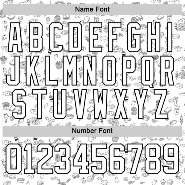 Custom White Black-Gold Foodie Fast Food Hockey Lace Neck Jersey