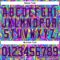 Custom Purple Pink-Yellow Trippy Psychedelic Hockey Lace Neck Jersey