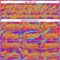 Custom Purple Orange-Pea Green Trippy Psychedelic Fluid Hockey Lace Neck Jersey