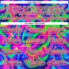 Custom Black Hot Pink-Pea Green Trippy Psychedelic Neon Trendy Holographic Vaporwave Style Hockey Lace Neck Jersey