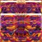 Custom Navy Yellow-Deep Pink Trippy Psychedelic Fluid Hockey Lace Neck Jersey