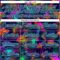 Custom Navy Ice Blue Yellow-Pink Trippy Psychedelic Magic Mushrooms Hockey Lace Neck Jersey