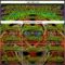 Custom Brown Neon Green Red-Blue Trippy Psychedelic Hockey Lace Neck Jersey