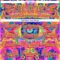 Custom Hot Pink Neon Green Yellow-Blue Trippy Psychedelic Neon Hockey Lace Neck Jersey