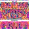 Custom Hot Pink Neon Green Yellow-Blue Trippy Psychedelic Neon Hockey Lace Neck Jersey