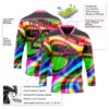 Custom Black Pink Yellow Green-Blue Trippy Psychedelic Neon Trendy Holographic Vaporwave Style Hockey Lace Neck Jersey