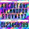 Custom Black Sky Blue Yellow-Green Trippy Psychedelic Neon Trendy Holographic Vaporwave Style Hockey Lace Neck Jersey