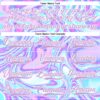 Custom Light Purple Pink Blue-White Trippy Psychedelic Fluid Trendy Holographic Vaporwave Style Hockey Lace Neck Jersey