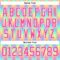 Custom White Pink Green Yellow-Purple Trippy Psychedelic Neon Hockey Lace Neck Jersey