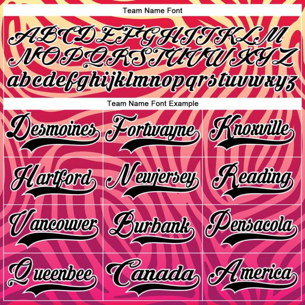 Custom Pink Black-White Zebra Print Hockey Lace Neck Jersey