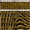 Custom Old Gold Black Gold-White Zebra Print Hockey Lace Neck Jersey