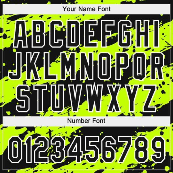 Custom Neon Green Black-White 3D Pattern Design Authentic Baseball Jersey