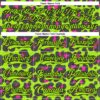 Custom Neon Green Pink Black-White Leopard Print Neon Hockey Lace Neck Jersey