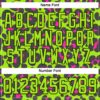 Custom Neon Green Pink Black-White Leopard Print Neon Hockey Lace Neck Jersey