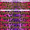 Custom Purple Navy Pink-Gold Leopard Print Neon Hockey Lace Neck Jersey