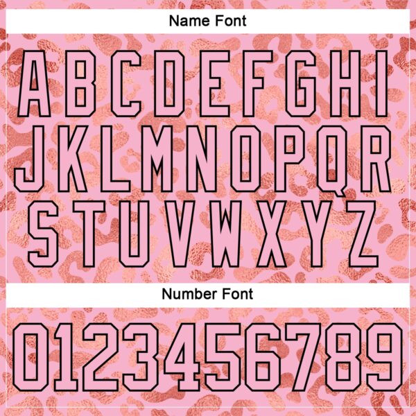 Custom Light Pink Black Leopard Print Neon Hockey Lace Neck Jersey