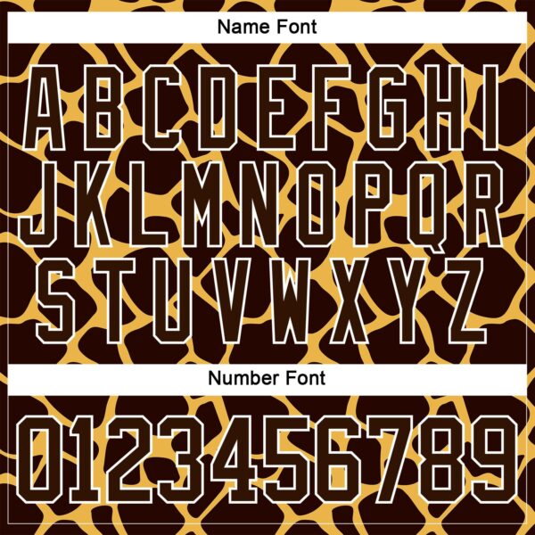 Custom Brown White Giraffe Print Neon Hockey Lace Neck Jersey