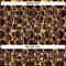 Custom Brown White Giraffe Print Neon Hockey Lace Neck Jersey