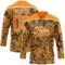 Custom Bay Orange Black-White Snake Skin Print Hockey Lace Neck Jersey