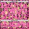 Custom Pink Yellow Black-White Leopard Print Hockey Lace Neck Jersey