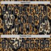 Custom Black Brown Cream-White Leopard Print Hockey Lace Neck Jersey