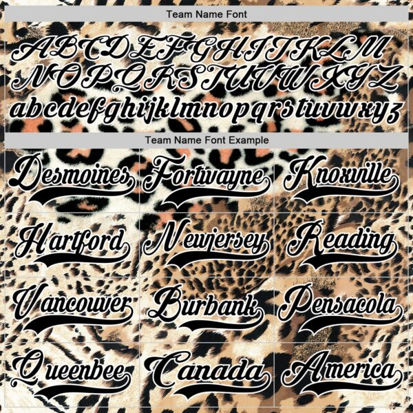 Custom Cream Black Brown-White Leopard Print Hockey Lace Neck Jersey