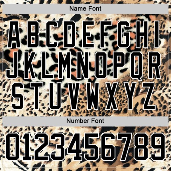 Custom Cream Black Brown-White Leopard Print Hockey Lace Neck Jersey
