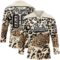 Custom Cream Black Brown-White Leopard Print Hockey Lace Neck Jersey