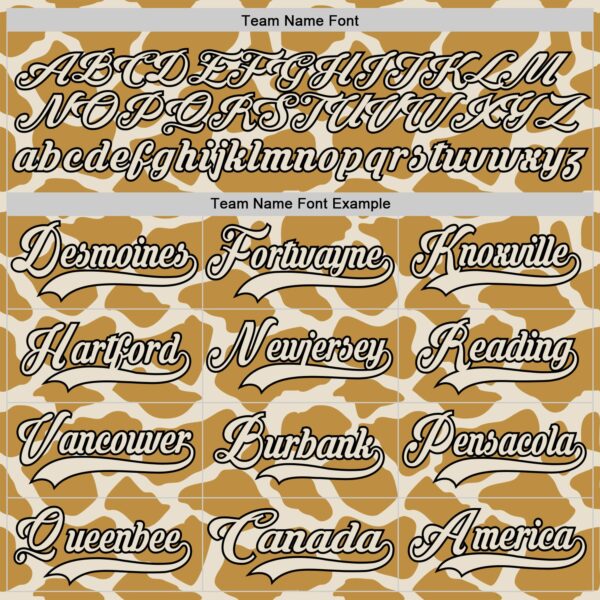 Custom Cream Old Gold-Black Giraffe Print Hockey Lace Neck Jersey