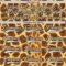 Custom Yellow Cream Brown-Black Giraffe Print Hockey Lace Neck Jersey