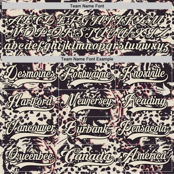 Custom Cream Black-Pink Tiger Print Hockey Lace Neck Jersey