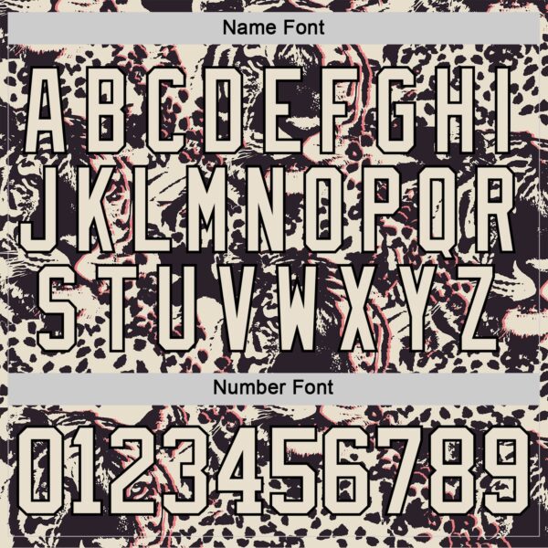 Custom Cream Black-Pink Tiger Print Hockey Lace Neck Jersey