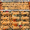 Custom Bay Orange Black-White Leopard Print Hockey Lace Neck Jersey