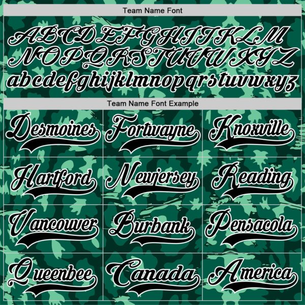 Custom Green Black-White Leopard Print Hockey Lace Neck Jersey