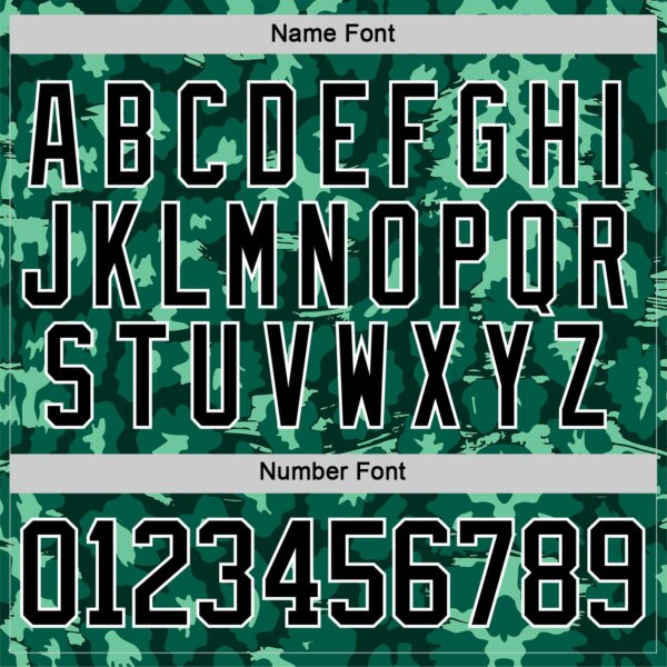 Custom Green Black-White Leopard Print Hockey Lace Neck Jersey