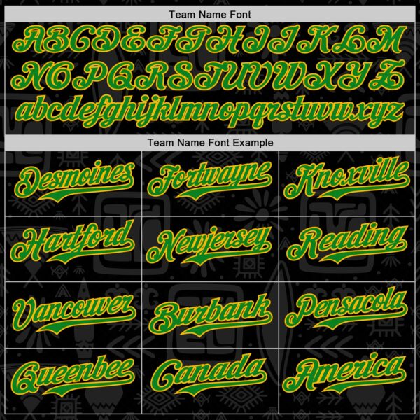 Custom Black Grass Green Gold-Red Black History Month Africa Tribal Authentic Baseball Jersey