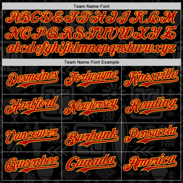 Custom Black Red Gold-Green Black History Month Africa Tribal Authentic Baseball Jersey