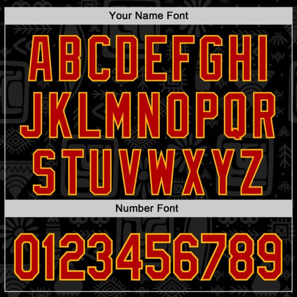 Custom Black Red Gold-Green Black History Month Africa Tribal Authentic Baseball Jersey