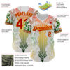 Custom White Red Green-Gold Black History Month Africa Tribal Authentic Baseball Jersey