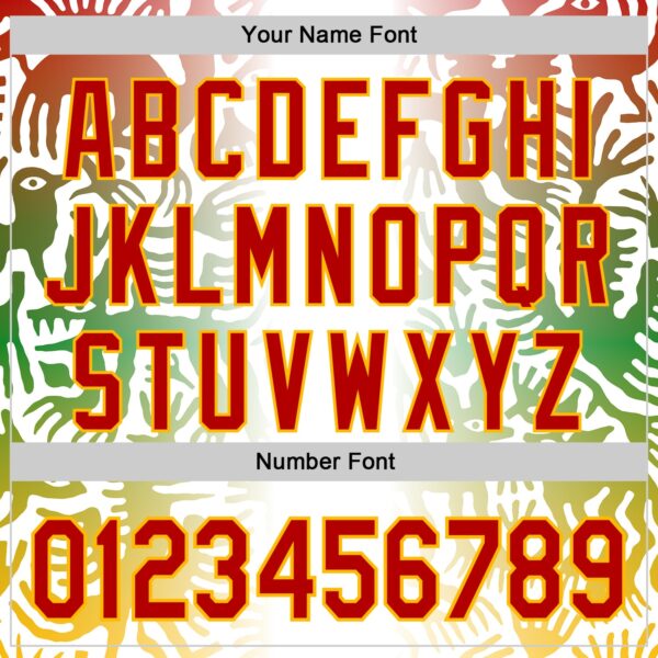 Custom White Red Green-Gold Black History Month Africa Tribal Authentic Baseball Jersey