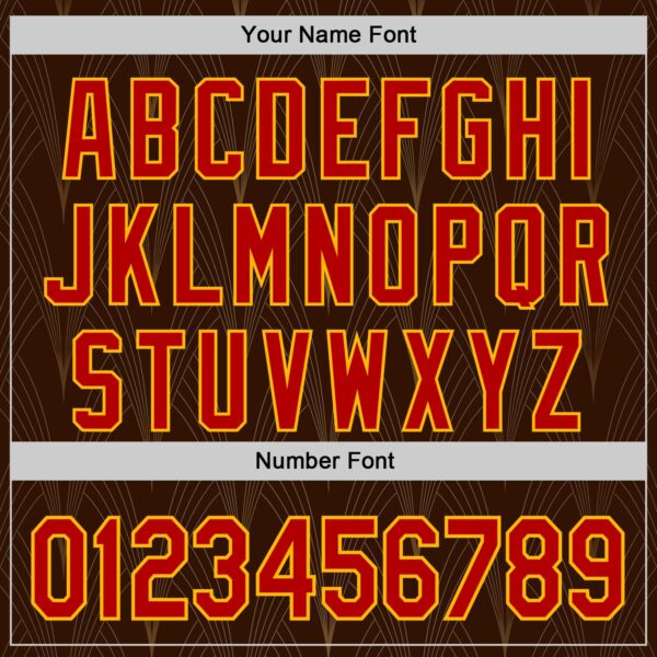 Custom Brown Red Gold-Green Black History Month Africa Tribal Authentic Baseball Jersey