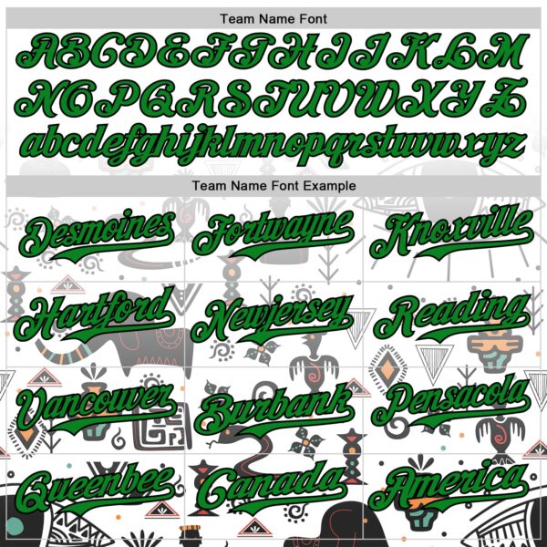 Custom White Grass Green Red Yellow-Black Black History Month Africa Tribal Authentic Baseball Jersey