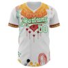 Custom White Yellow Red-Grass Green Black History Month Africa Tribal Authentic Baseball Jersey