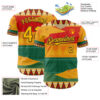 Custom Yellow Gold Red Green-Black Black History Month Africa Tribal Authentic Baseball Jersey