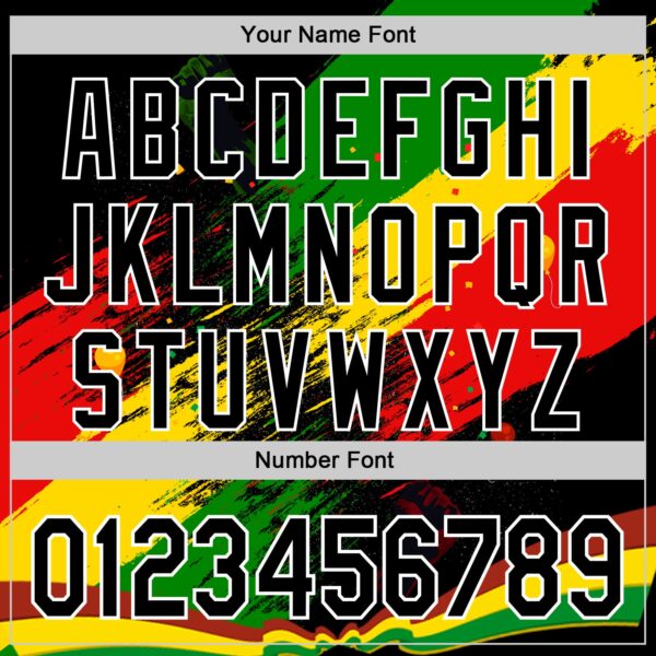 Custom Black Green Yellow Red-White Black History Month Africa Tribal Authentic Baseball Jersey