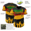 Custom Black Green Red-Gold Black History Month Africa Tribal Authentic Baseball Jersey
