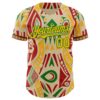Custom City Cream Gold Red-Grass Green Black History Month Africa Tribal Authentic Baseball Jersey