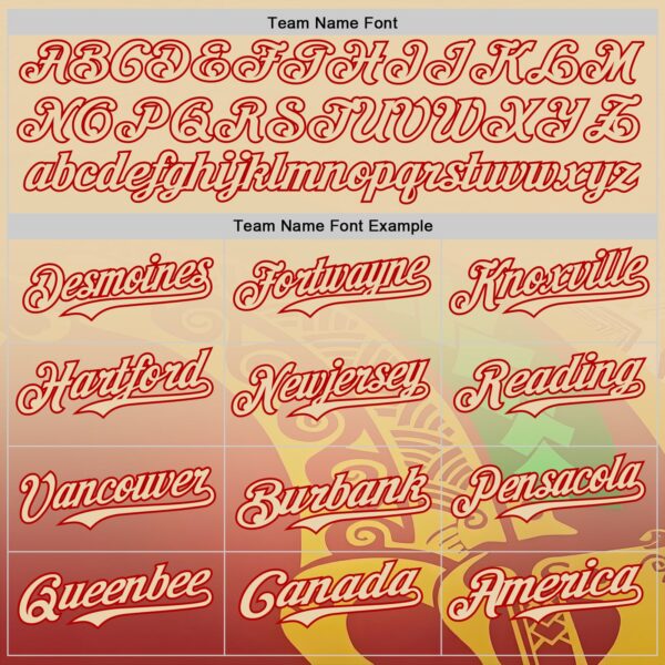 Custom City Cream Red Gold-Green Black History Month Africa Tribal Authentic Baseball Jersey